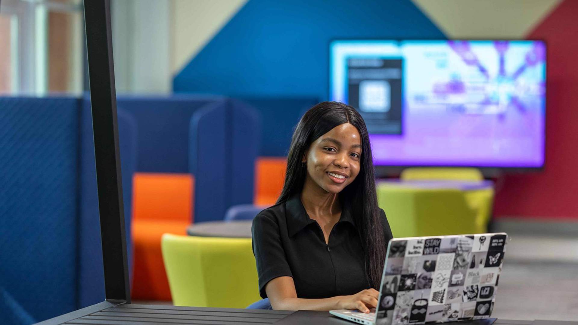 Data Science student with laptop