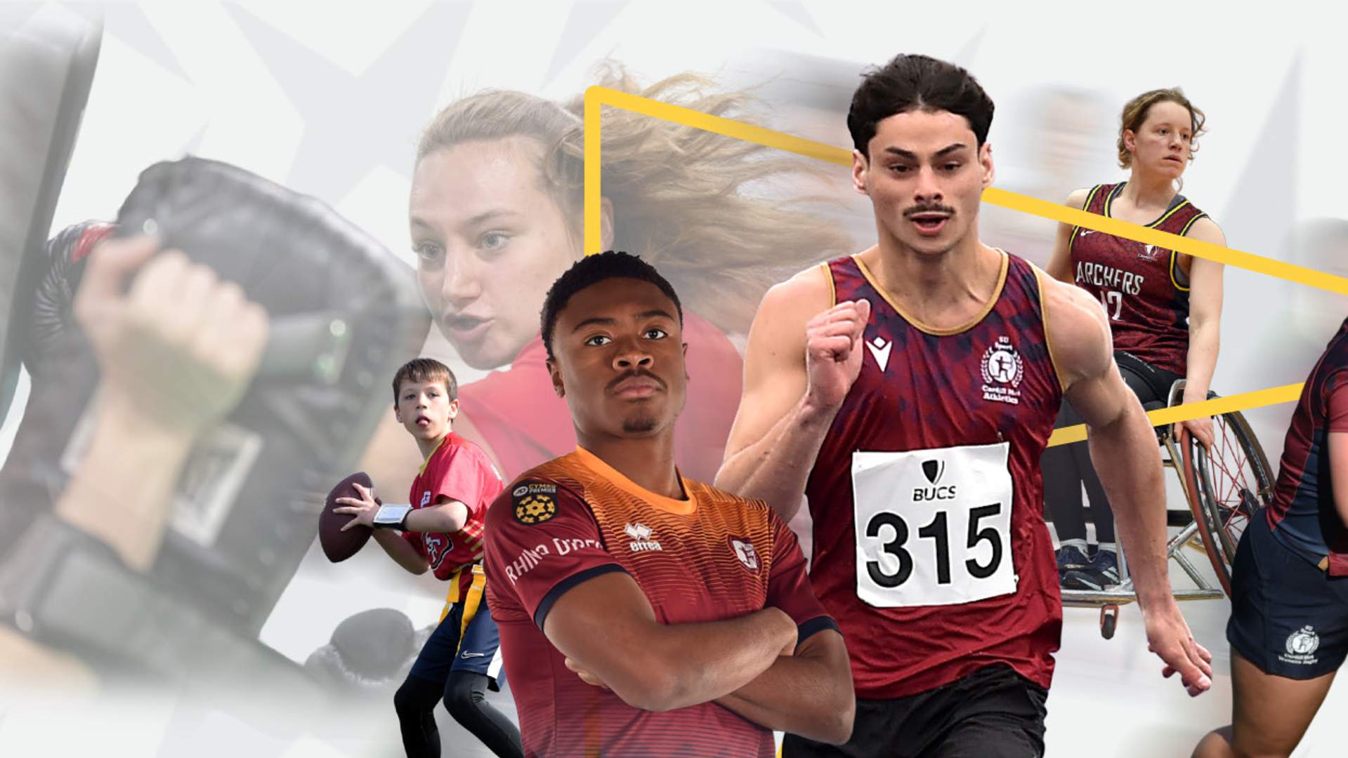 A collage featuring diverse athletes