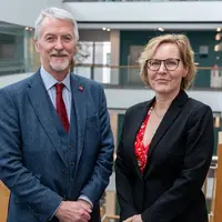 Welsh Government Deputy First Minister with Vice Chancellor