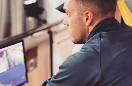 Side view of Gethin Steadman