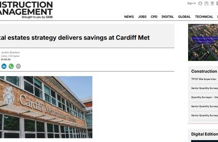 Digital Estates Strategy Delivers Savings at Cardiff Met Article Screenshot