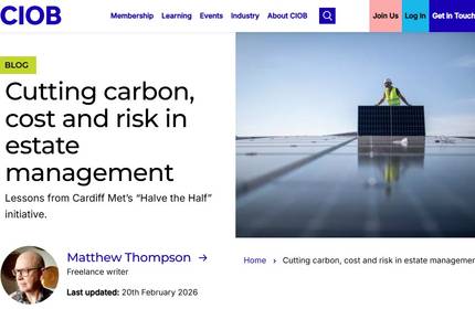 Cutting Carbon, Cost and Risk in Estate Management Article Screenshot