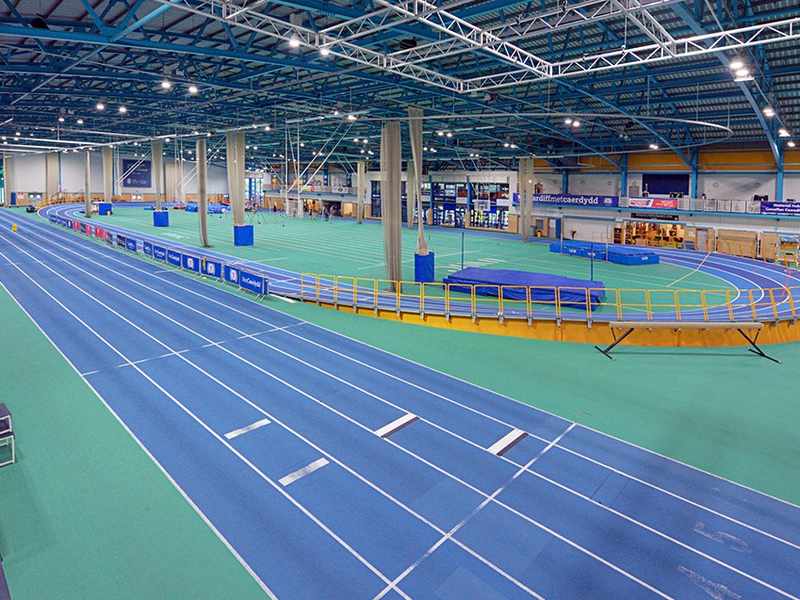 View from above looking over the National Indoor Athletics Centre