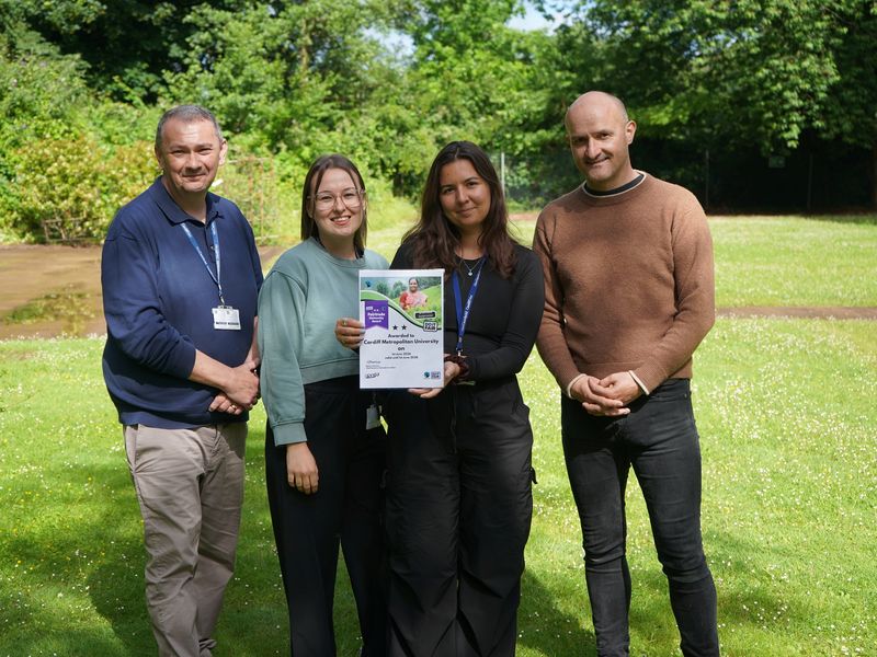 The Sustainability team celebrate their 2-star Fairtrade University award
