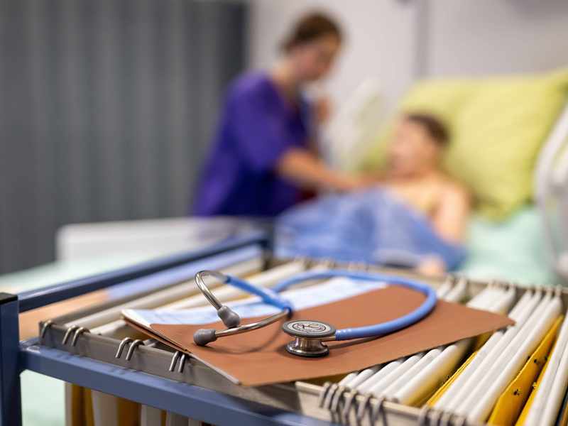 Close-up of stethoscope