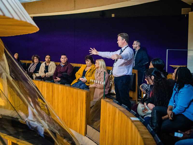 Students on visit to the Senedd