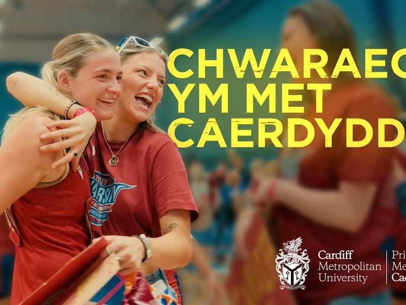 YouTube Thumbnail - Sport at Cardiff Met | Study and Play - Welsh