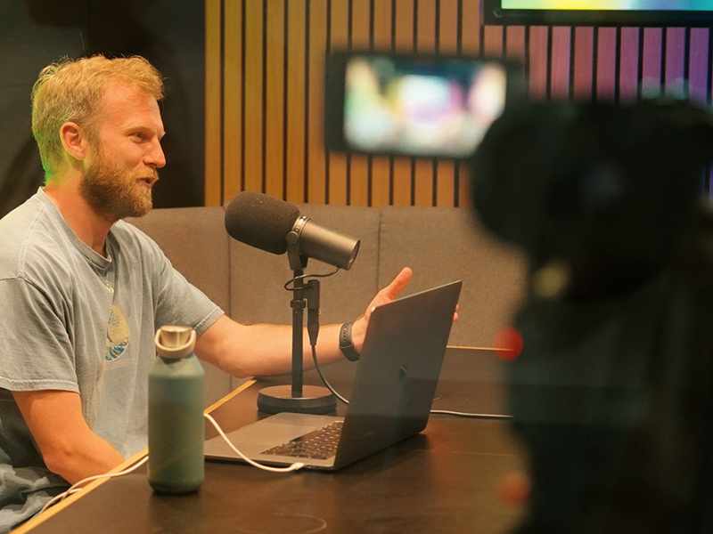 YouTube Thumbnail - Inside Cardiff Met's Podcast Studio