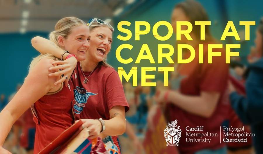 YouTube Thumbnail - Sport at Cardiff Met | Study and Play