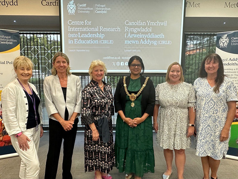 Cardiff School of Education and Social Policy staff at Centre for International Research into Leadership in Education launch