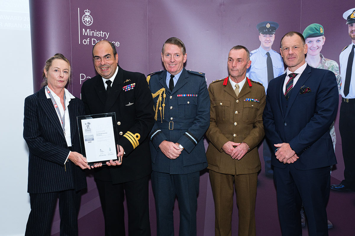 Cardiff Met collects ERS Silver Award for University's support to the Armed Forces community