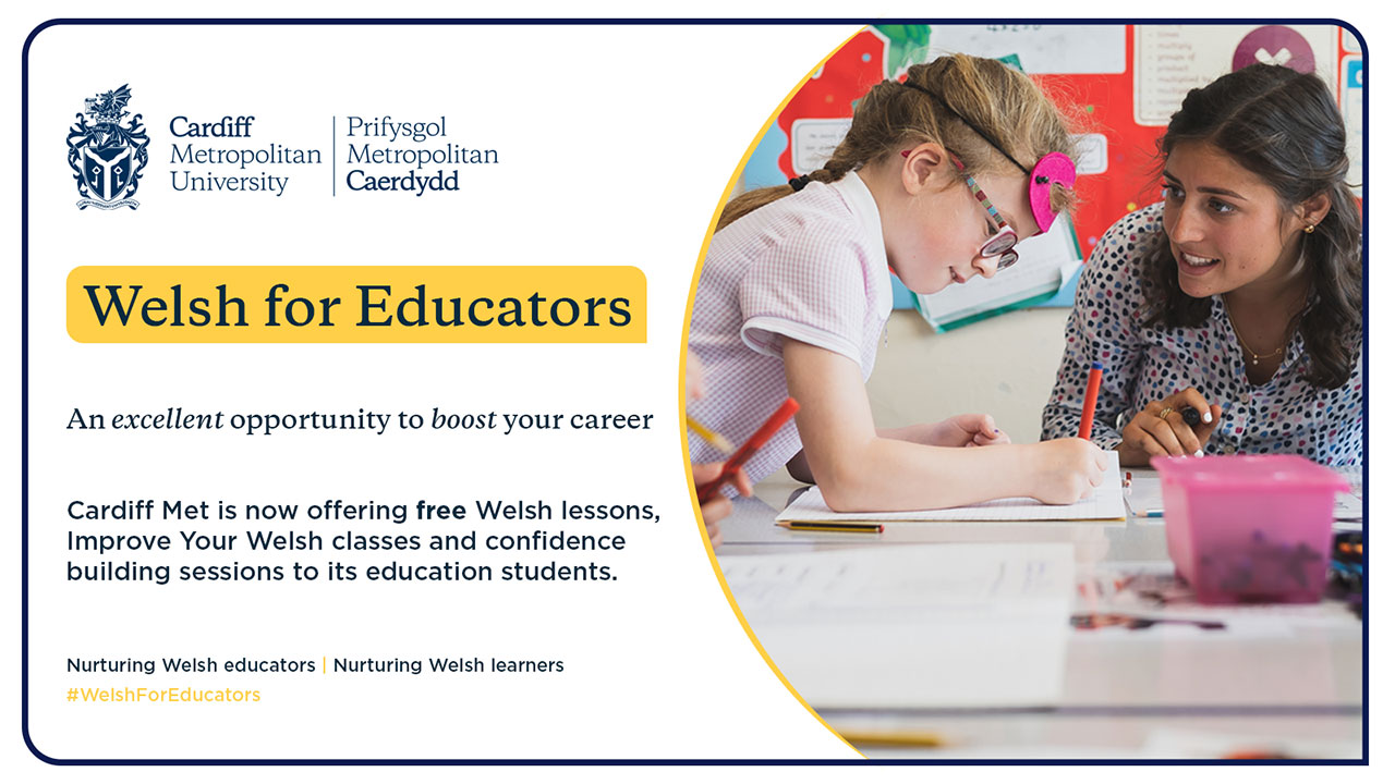 Welsh for Educators information banner