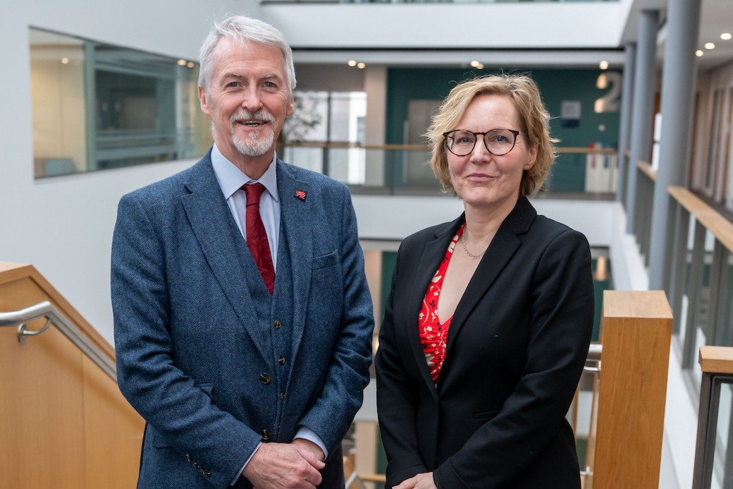 Welsh Government Deputy First Minister with Vice Chancellor