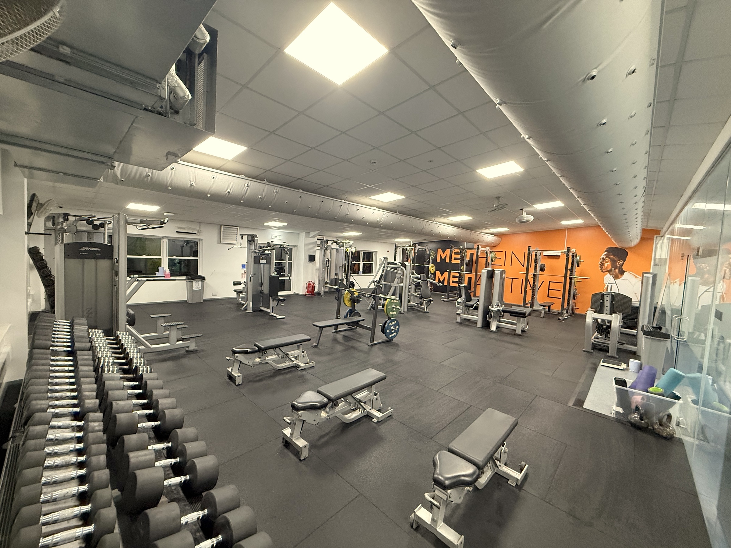 Inside view of one of the fitness gyms on Cyncoed Campus